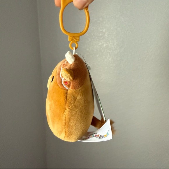 3” Jericho The Gingerbread Cow Squishmallows Clip NWT - Picture 2 of 4